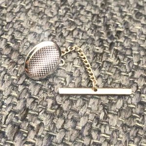 Vintage Silver / Etched Tie Pin